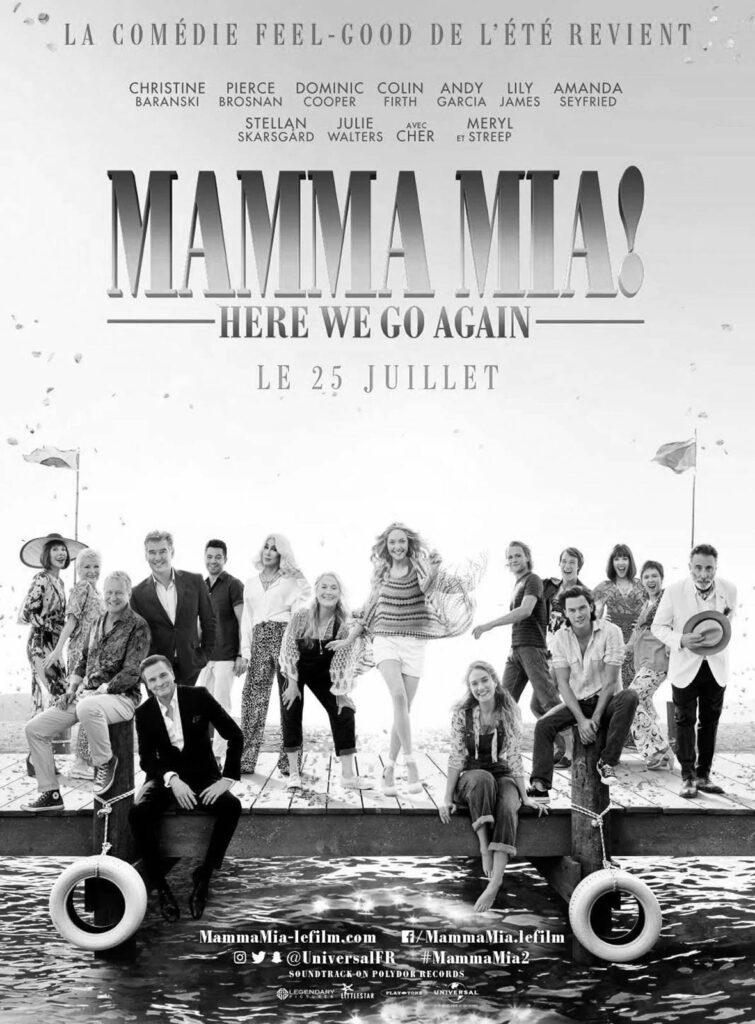 Affiche Mama Mia ! Here we go again, réalisé par Ol Parker. 2018