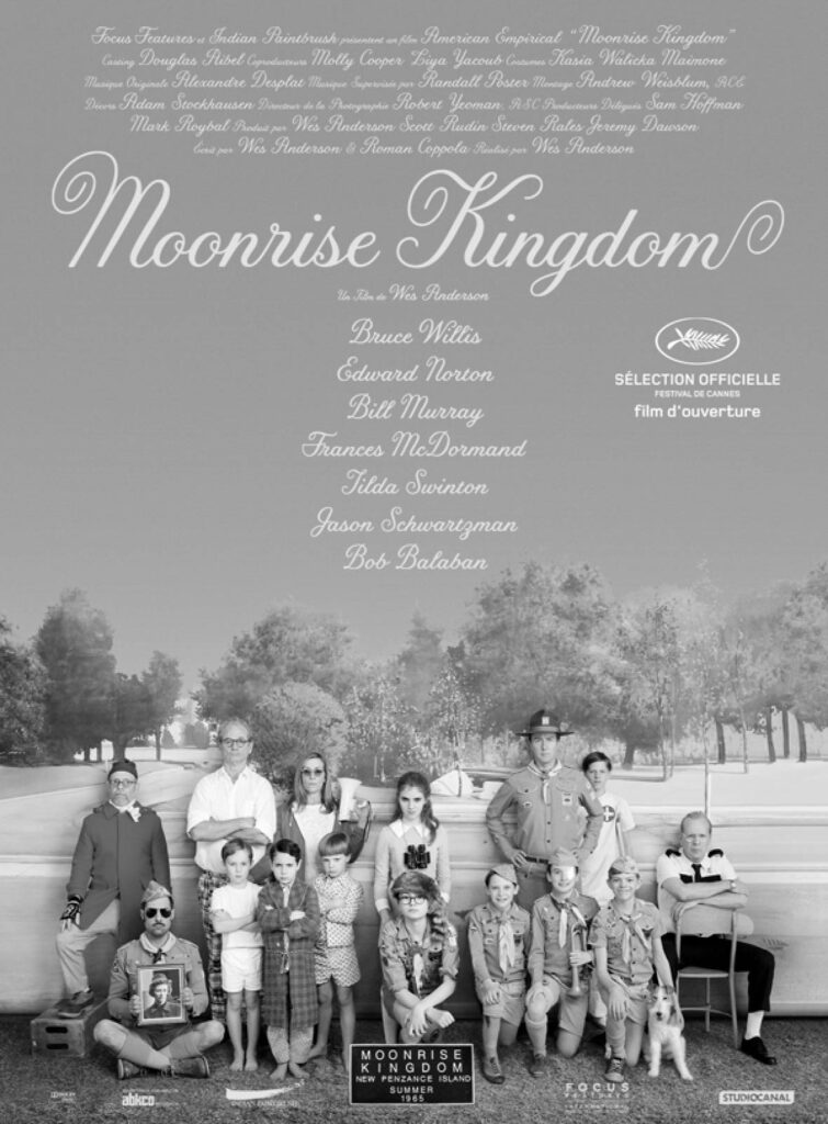Affiche Moonrise Kingdom réalisé par Wes Anderson. 2012